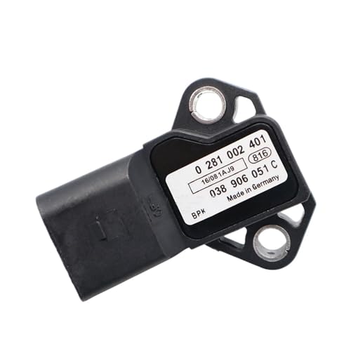 MAP Drucksensor 3 Bar KARTE Boost Manifold Air Pressure Sensor/Fit for VAG VW AUDI SEAT SKODA 0281002401 038906051C 103075 AS377 1581396 TP0004 MAP-Kollektor Absolutdrucksensor von mraznlbm