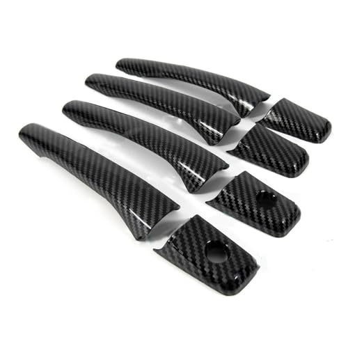 mraznlbm Auto-Außentürgriff/Passend for Mitsubishi Lancer EVO 2002 2003 2004 2005 2006 2007, Außentürgriff-Formteil im Karbonfaser-Stil, Zierleiste Auto Außentürgriff Fahrertür von mraznlbm