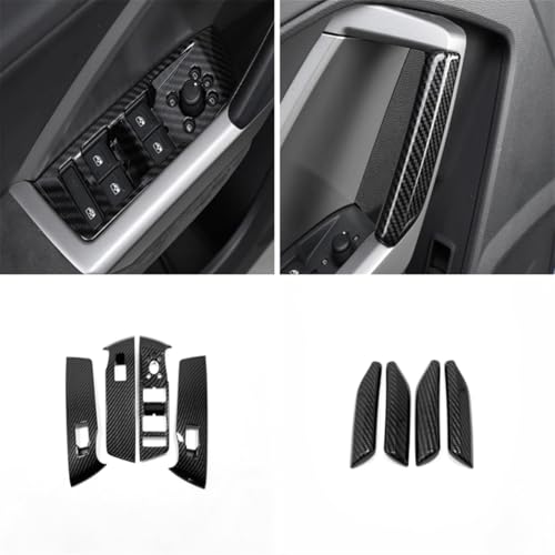 mraznlbm Auto-Innenraum-Türgriff/Passend for Audi Q3 F3 2019-2023 LHD Innenzubehör Innenseite Autotürgriff Zugschalenabdeckung Fensterheberschalterverkleidung Autotürgriff Auto vorne Links(6) von mraznlbm