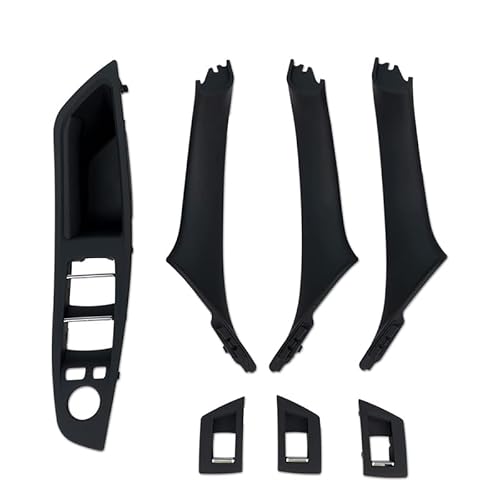 mraznlbm Auto-Innenraum-Türgriff 7-tlg. LHD-Innentürgriff-Ersatzteil/Passend for BMW F10 F11 5er-Serie 2010-2016, verbesserte linke Antriebsplattenabdeckung Autotürgriff Auto vorne Links(Black) von mraznlbm