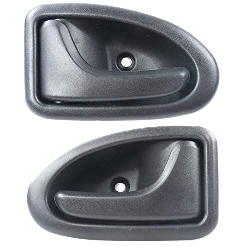 mraznlbm Auto-Innenraum-Türgriff Schwarzer Autoknopf for innere Türgriffe links/rechts, passend for Renault TRAFIC Clio 1999-up Scenic Megane Autotürgriff Auto vorne Links(Rear Left Right 2pc) von mraznlbm