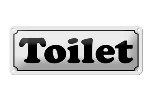 mrdeco Blechschild 27x10cm gewölbt holländisch Toilet Toilette Deko Schild von mrdeco