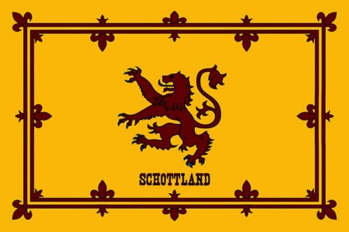mrdeco Metall Schild 12x18cm gewölbt Flagge Schottland Königswappen Schild von mrdeco