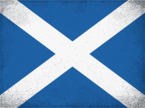 mrdeco Metall Schild 20x30cm gewölbt Schottland Flag Scotland Vintage Deko Blechschild Tin Sign von mrdeco