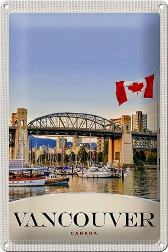 mrdeco Metall Schild 20x30cm gewölbt Vancouver Kanada Meer Brücke Deko Blechschild Tin Sign mrdeco Metall Schild 20x30cm gewölbt Vancouver Kanada Meer Brücke Deko Blechschild Tin Sign von mrdeco