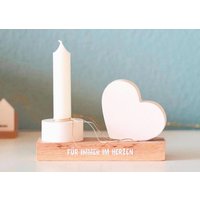 Trauergeschenk | Für Immer Im Herzen Trauer Set Mit Kerze, Kerzenhalter Und Herz von mrsfannycreate