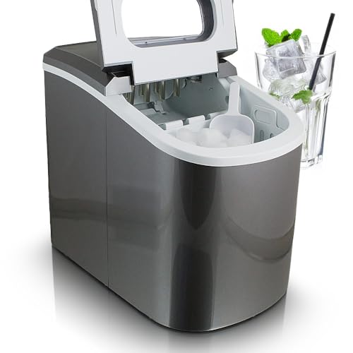 Eiswürfelmaschine Eiswürfelbereiter Eiswürfel Ice Maker EIS Maschine Icemaker (Dunkelgrau) von MS Point
