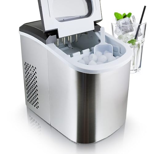 Eiswürfelmaschine Eiswürfelbereiter Eiswürfel Ice Maker EIS Maschine Icemaker (Edel Stahl) von ms point