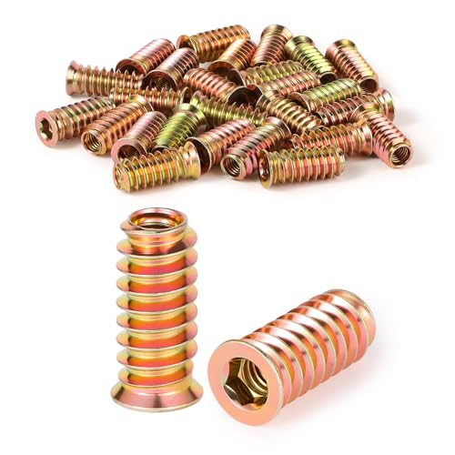 msymsyu 25 Stück Einschraubmutter M6x10mm Gewindeeinsatz Holz Muffe Kohlenstoffstahl Einschraubmuffen für holz für Holzmöbelherstellung und Möbelmontage msymsyu 25 Stück Einschraubmutter M6x10mm Gewindeeinsatz Holz Muffe Kohlenstoffstahl Einschraubmuffen für holz für Holzmöbelherstellung und Möbelmontage von msymsyu