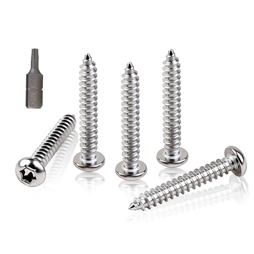 msymsyu Blechschrauben M5x25mm Flachkopfschrauben 60 Stück Edelstahl 304 M5 Holzschrauben für Holz und Metallverbindungen msymsyu Blechschrauben M5x25mm Flachkopfschrauben 60 Stück Edelstahl 304 M5 Holzschrauben für Holz und Metallverbindungen von msymsyu