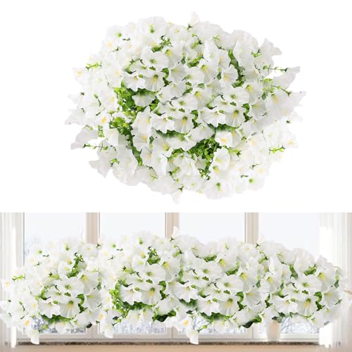 msymsyu Kunstblumen Petunie Bündel 7 Stück Weiß 36cm - Kunstblumen Wie Echt Künstliche Blumen & Künstliche Balkonpflanzen Ideal für Balkon-Dekoration kunstblumen für draußen msymsyu Kunstblumen Petunie Bündel 7 Stück Weiß 36cm - Kunstblumen Wie Echt Künstliche Blumen & Künstliche Balkonpflanzen Ideal für Balkon-Dekoration kunstblumen für draußen von msymsyu