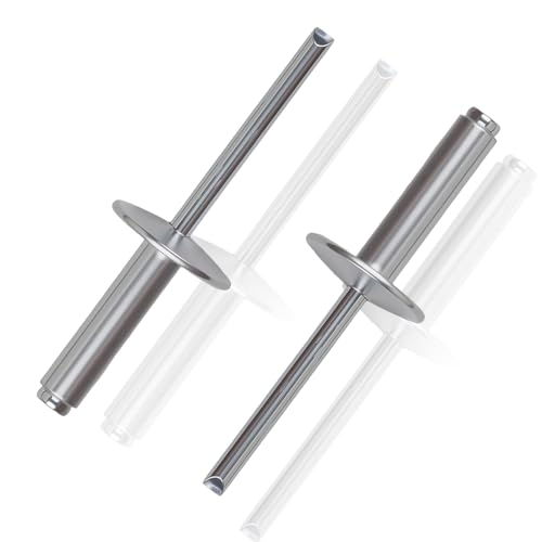 msymsyu Popnieten Blindnieten 4x10mm Alu 120 Stk Großkopf Nieten Silber Blindnieten Edelstahl zum Verbinden von Blech Holz Möbel Fensterrahmen mit Kunststoffrahmen Einfache Installation von msymsyu
