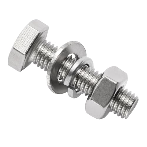 msymsyu Sechskantschrauben M10x30mm Edelstahlschrauben Sechskant 10 Stück Maschinenschrauben M10 mit Muttern Unterlegscheiben und Federscheiben für DIY Montage von verschiedenen mechanischen Geräten msymsyu Sechskantschrauben M10x30mm Edelstahlschrauben Sechskant 10 Stück Maschinenschrauben M10 mit Muttern Unterlegscheiben und Federscheiben für DIY Montage von verschiedenen mechanischen Geräten von msymsyu