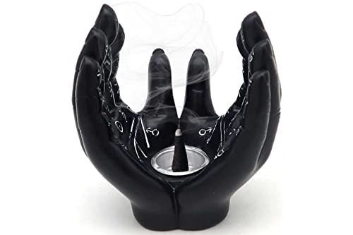 mtb more energy Deko Backflow Räucherkegel Halter ''Hands of Zodiac'' - Räuchergefäß mit Sternzeichen Symbolen - Höhe 9 cm - Dekoration Tierkreis Wahrsager mtb more energy Deko Backflow Räucherkegel Halter ''Hands of Zodiac'' - Räuchergefäß mit Sternzeichen Symbolen - Höhe 9 cm - Dekoration Tierkreis Wahrsager von mtb more energy
