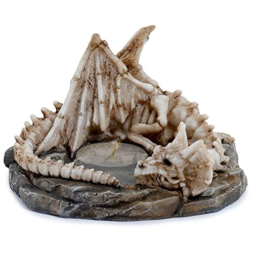 Deko Teelichthalter ''Sleeping Dragon'' - Drachen Kerzenhalter - 6x11x10 cm - Drache Fantasy Figur Dekoration von mtb more energy