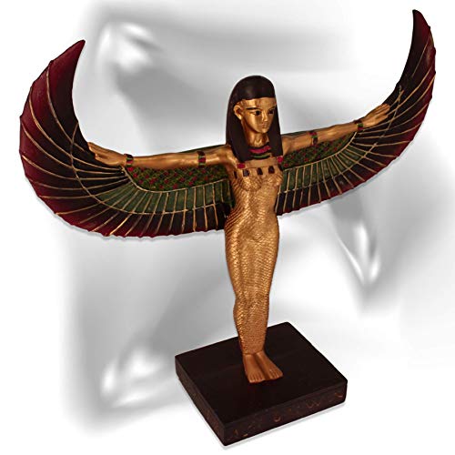 mtb more energy Deko Figur ''Goddess of Death'' - goldene Isis-Statue - Höhe 23cm - Schmuckhalter Schmuckständer Dekoration Ägypten von mtb more energy