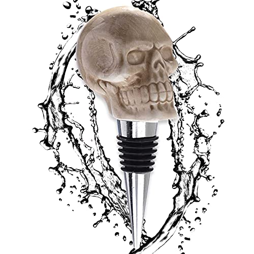 mtb more energy Deko Flaschenverschluss ''Drunken Skull'' - Totenkopf aus Keramik - Metallverschluss mit Gummidichtung von mtb more energy