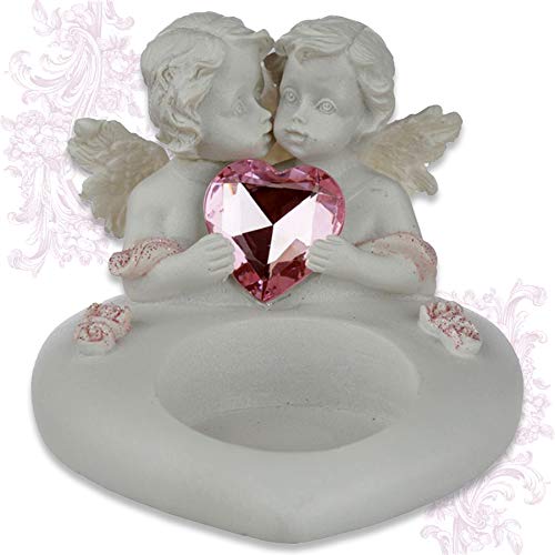 Deko Teelichthalter ''Sweetheart Angel'' - Engel Kerzenhalter - Höhe 9 cm - Fantasy Figur Dekoration von mtb more energy