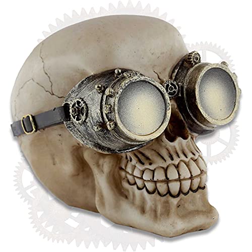 mtb more energy Deko Totenkopf ''Steampunk Apocal'' - goldene Schweißerbrille - Höhe ca 12 cm - Totenschädel Figur Dekoration mtb more energy Deko Totenkopf ''Steampunk Apocal'' - goldene Schweißerbrille - Höhe ca 12 cm - Totenschädel Figur Dekoration von mtb more energy