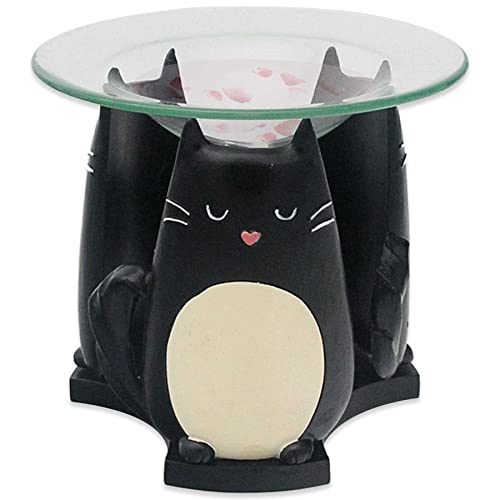 mtb more energy Duftlampe ''Feline'' - Katze Duftlicht Aromalampe Teelichthalter - Höhe 10 cm - Figur Geschenk Deko von mtb more energy