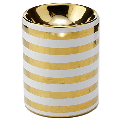 Duftlampe Mini ''Modern Stripes'' - Duftlicht Teelichthalter - weiß/Gold - Höhe 9 cm - Deko Style Home Living Duftlampe Mini ''Modern Stripes'' - Duftlicht Teelichthalter - weiß/Gold - Höhe 9 cm - Deko Style Home Living von mtb more energy