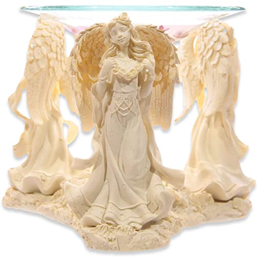 mtb more energy Duftlampe ''Smiling Angels'' - Engel Schutzengel Duftlicht Aromalampe Teelichthalter - Höhe 11 cm - Dekoration Figur Engelsfigur von mtb more energy