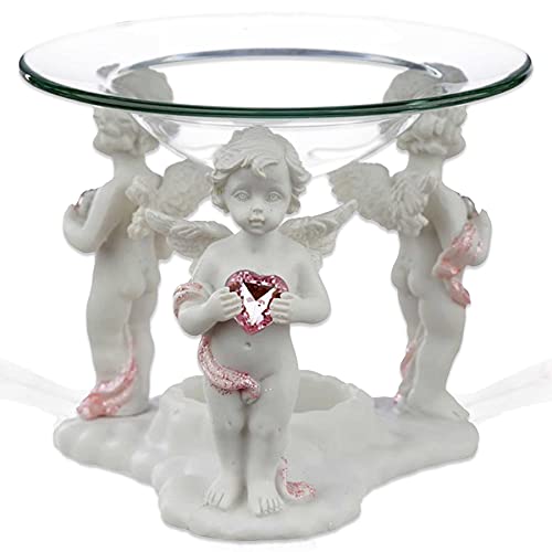 mtb more energy Duftlampe ''Sweet Angels'' - Engel Schutzengel Duftlicht Aromalampe Teelichthalter - Höhe 11 cm - Dekoration Figur Babyengel von mtb more energy