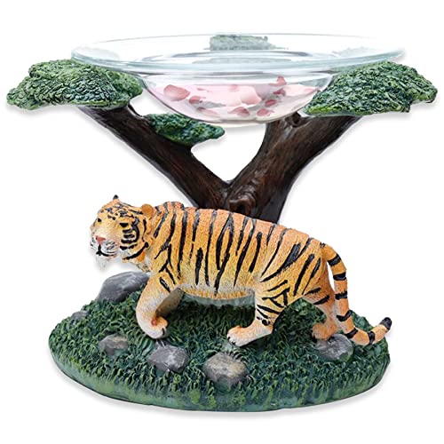 mtb more energy Duftlampe ''Wandering Tiger'' - Duftlicht Aromalampe Teelichthalter - Höhe 10 cm - Figur Geschenk Deko von mtb more energy