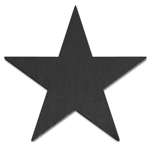 mtb more energy Schiefertafel Schiefer Schild Platte [1 Stück] - 18x17cm - Stern - DIY - zum selbst Beschriften oder Gravieren für Geschenke, Basteln, Haushalt, Garten von mtb more energy