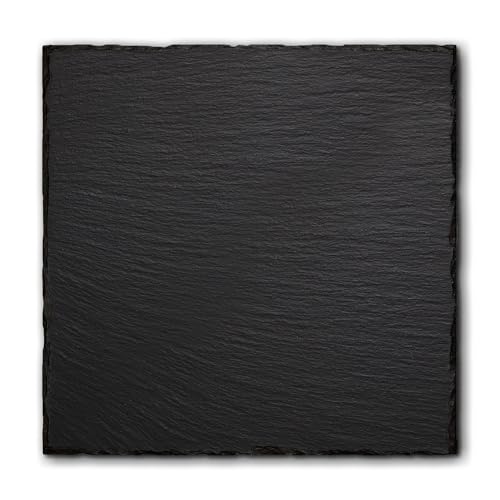 mtb more energy Schiefertafel Schiefer Schild Platte [2 Stück] - 10x10cm - Quadratisch - DIY - zum selbst Beschriften oder Gravieren für Geschenke, Basteln, Haushalt, Garten von mtb more energy