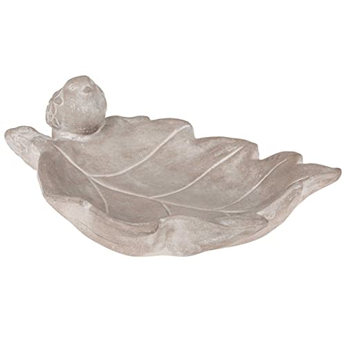 mtb more energy Vogeltränke ''Bird Bath'' - kleines Vogelbad in Blattform aus Zement mit Vögelchen Figur - 29x19x12 cm - Dekoration Garten Vögel Deko mtb more energy Vogeltränke ''Bird Bath'' - kleines Vogelbad in Blattform aus Zement mit Vögelchen Figur - 29x19x12 cm - Dekoration Garten Vögel Deko von mtb more energy