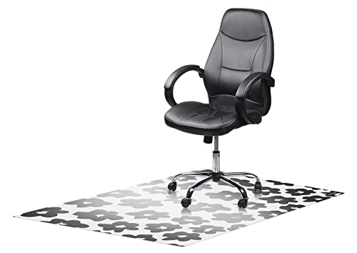 Mubusi Floor Protection Mat Blütenblätter 75x120 cm - Schreibtischstuhl Unterlage Anti-Rutsch - Bodenschutzmatte Bürostuhl Parkett von mubusi