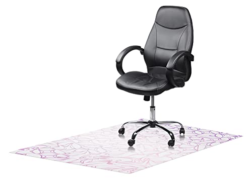 Mubusi Floor Protection Mat Eintauchen 75x120 cm - Schreibtischstuhl Unterlage Anti-Rutsch - Bodenschutzmatte Bürostuhl Parkett von mubusi