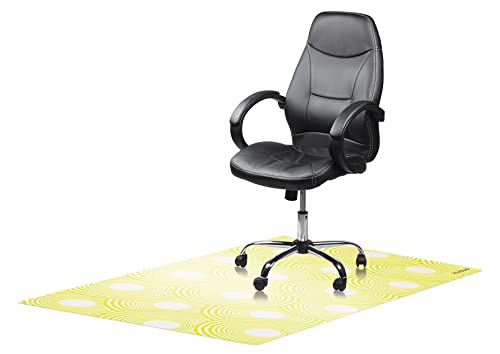 Mubusi Floor Protection Mat Kreise 120x150 cm - Schreibtischstuhl Unterlage Anti-Rutsch - Bodenschutzmatte bürostuhl - Bodenschutzmatte Parkett - Chair Mat von mubusi