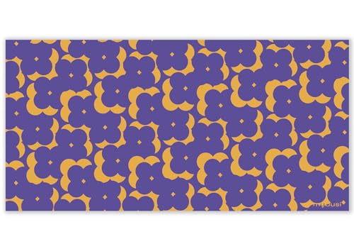 mubusi Vinyl Teppich Gänseblümchen 80x160 cm - Küchenbodenmatte - rutschfest und flammhemmend - Großer Teppich - PVC-Teppiche - Teppich Wasserfest - Wohnzimmer Deko von mubusi