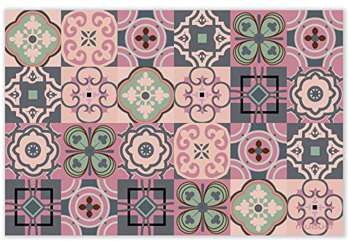 mubusi Vinyl Teppich Küche Lounge - Verschiedene Größen - (Candy Rosa 40x60 cm) von mubusi