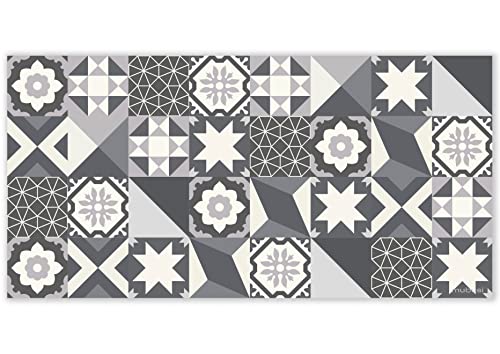 mubusi Vinyl Teppich Küche Lounge - Verschiedene Größen - (Hydraulik Porto Grau 50x100 cm) von mubusi