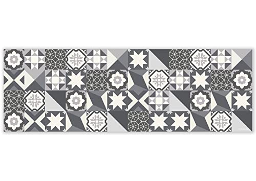 mubusi Vinyl Teppich Küche Lounge - Verschiedene Größen - (Hydraulik Porto Grau 50x150 cm) von mubusi