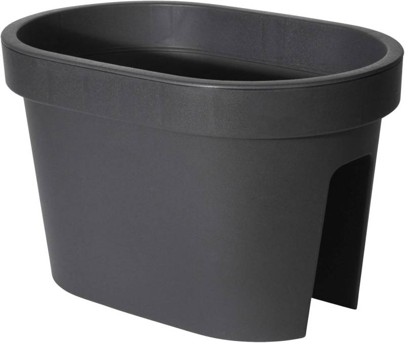 mucHome Balkonkasten für Geländer in Anthrazit Blumenkasten Blumentopf Pflanztopf von mucHome