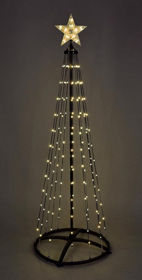 mucHome LED Baum Weihnachtsbaum 150cm 154 LEDs schwarzer Baum mit Timer+Fernbedienung von mucHome