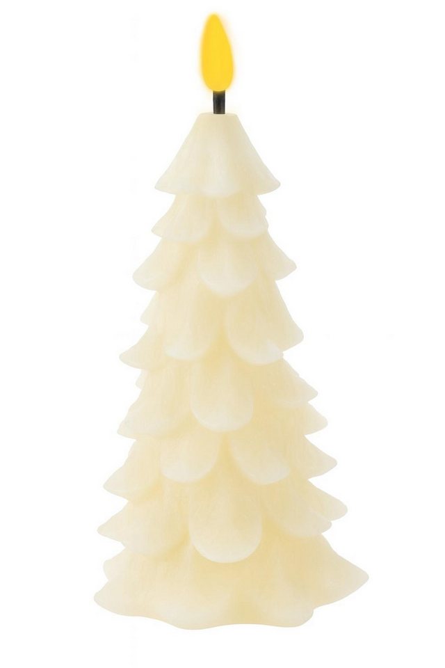 mucHome LED-Kerze LED Kerze Echtwachs flackerndem Licht Timer Engel oder Tannenbaum von mucHome