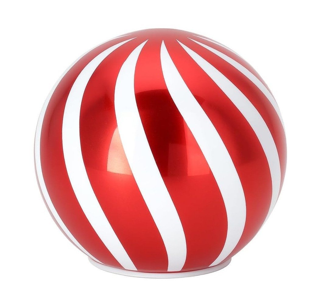 mucHome LED Kugelleuchte Deko Kugel LED Licht rot/weiß Weihnachtskugel 10cm, mit 8 LEDs von mucHome