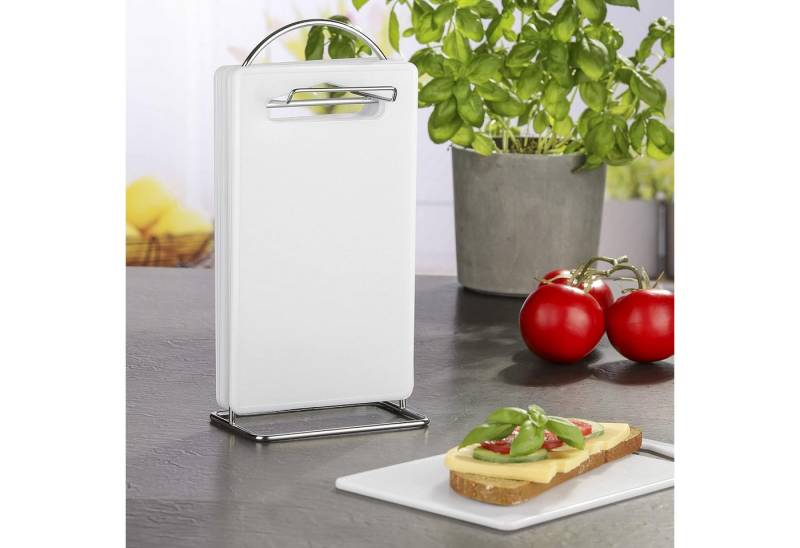 mucHome Schneidebrett 7-teiliges Frühstücks-Set 6 Schneidebretter mit verchromten Ständer, (7-St) von mucHome