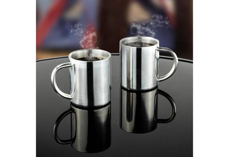 mucHome Thermobecher 2er Set Edelstahl Thermobecher 200 ml Kaffeebecher Teetasse von mucHome