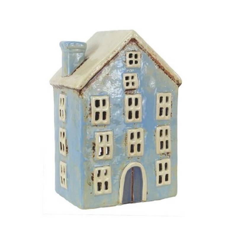 mucHome Windlicht Haus für Teelicht aus Keramik Teelichthaus Lichthaus von mucHome