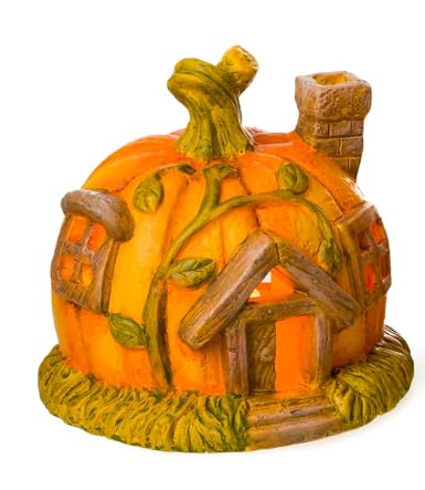 mucHome Windlicht Kürbis 12cm Halloween Herbst Zierkürbis Dekoration Teelicht Halter Laterne Lampe von mucHome