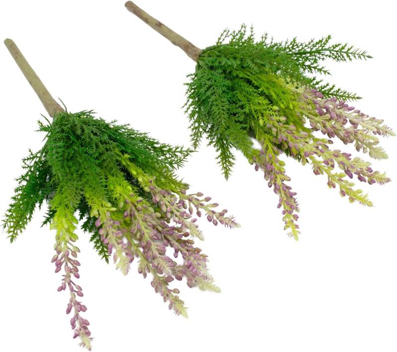 Kunstpflanze 2er Set künstliche Erika 29 cm Kunstblume Stecker Heidekraut, mucPlants von mucPlants