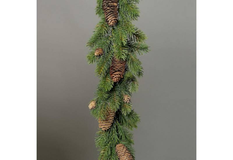 Winterliche Kunstpflanze Tannengirlande aus Kunststoff mit echten Zapfen künstliche Girlande, mucPlants Winterliche Kunstpflanze Tannengirlande aus Kunststoff mit echten Zapfen künstliche Girlande, mucPlants von mucPlants
