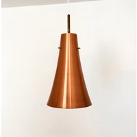 1 Of 6 Large Italian Mid-Century Modern Copper Pendant Lamps | 1950S von mucdesign