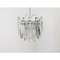 Austrian Mid-Century Modern Ice Glass Chandelier By J.t. Kalmar | 1960S Austrian Mid-Century Modern Ice Glass Chandelier By J.t. Kalmar | 1960S von mucdesign